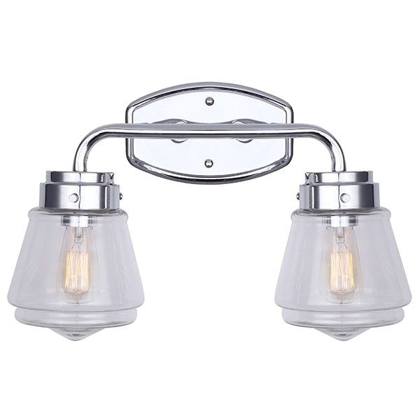 Canarm Ivl682A02Ch Lochlan 2 Light Vanity, Chrome | Vanity Lighting ... with Albany 2-Light Vanity Light, Chrome