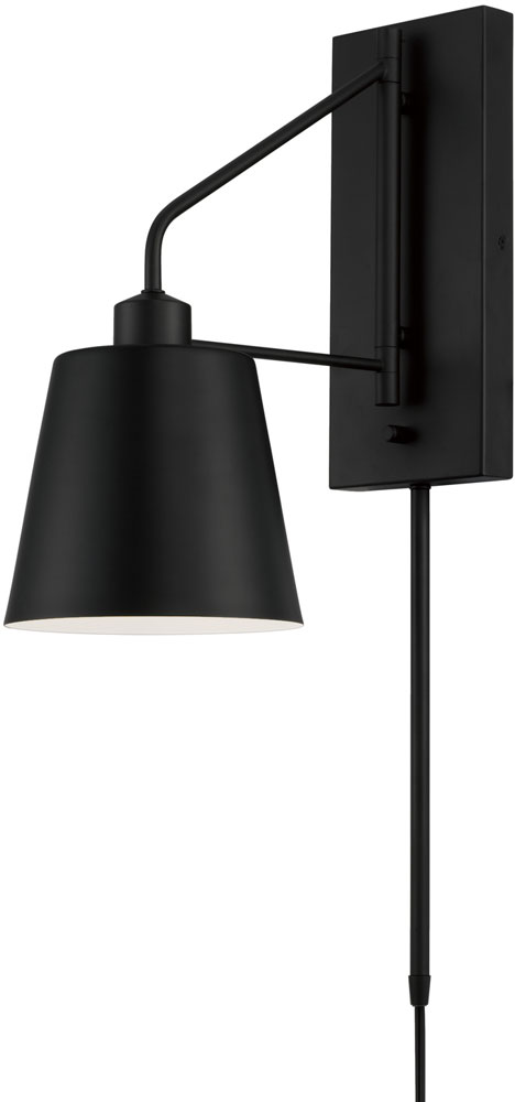 Capital Lighting 651311Mb Alden Modern Matte Black Sconce Lighting ... throughout Alden 5-Light Matte Black Vanity Light