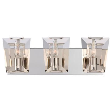 Castle Aurora Collection - 3 Light Bath - Jessica Mcclintock Home- The ... inside Adorn Collection 3-Light Bath Light, Polished Chrome