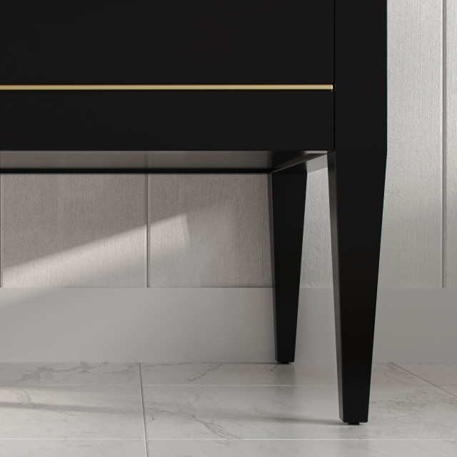 Celios Bathroom Vanity, 24" - Transitional - Bathroom Vanities And Sink ... within Creating a Luxurious Bathroom Oasis with a Black Vanity and Brass Details