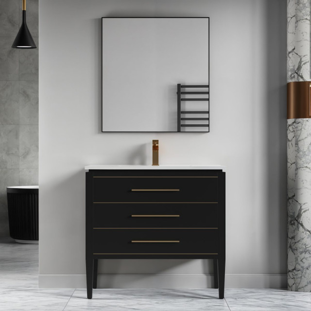 Unveiling the Elegance of a Black and Brass Bathroom Vanity: A Deep Dive