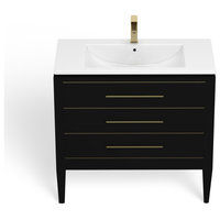 Celios Bathroom Vanity, 36" - Transitional - Bathroom Vanities And Sink ... throughout Unveiling the Elegance of a Black and Brass Bathroom Vanity: A Deep Dive