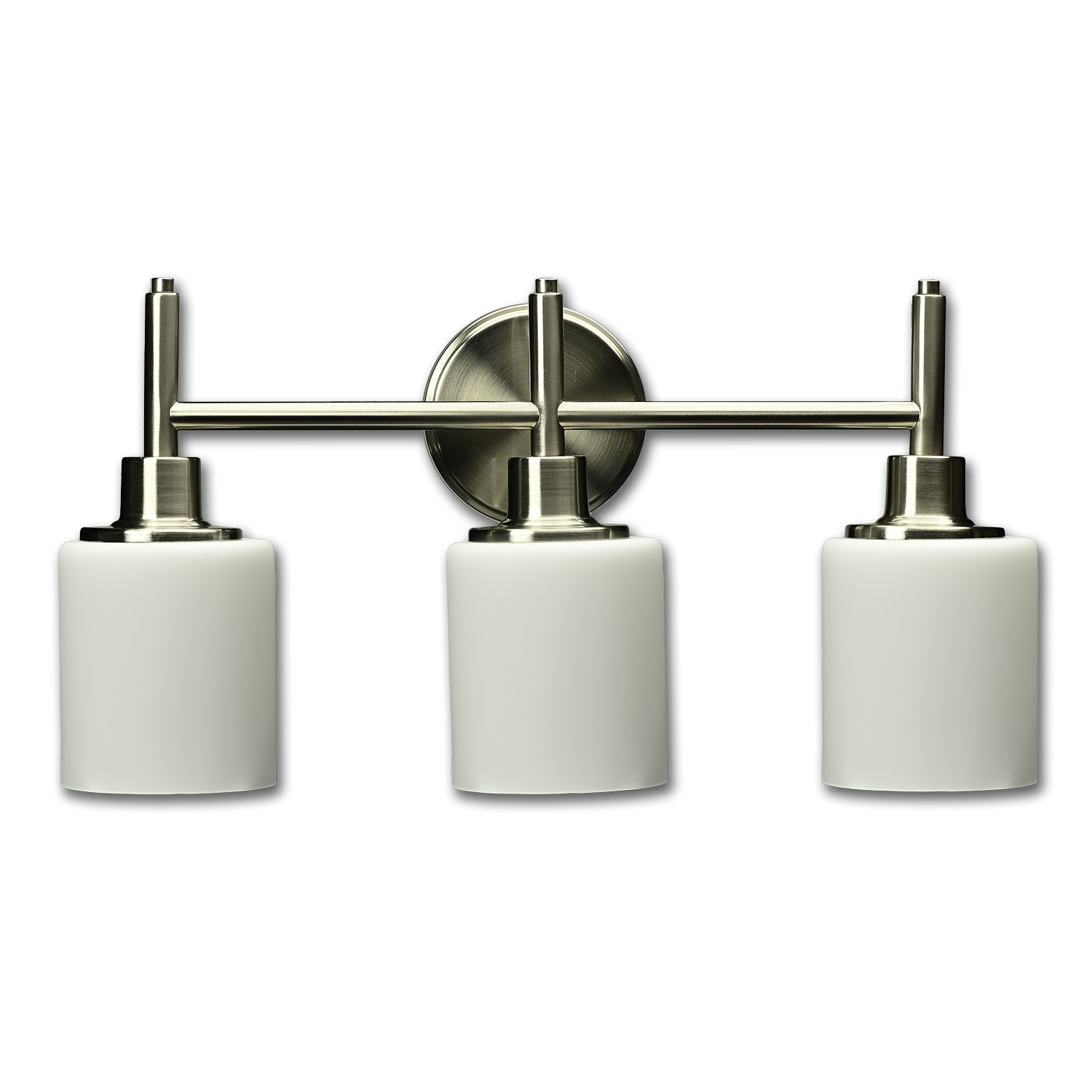 Chadwell Supply. 3 Light Vanity Fixture - Satin Nickel With Frosted Glass for Allie 3-Light Vanity Fixture, Frosted White