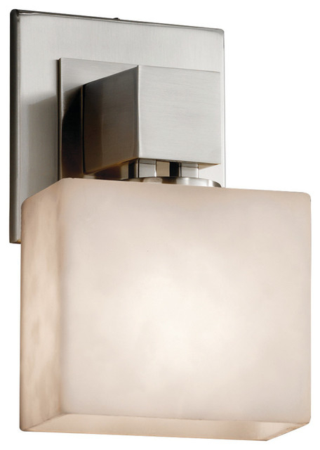 Clouds Aero Ada 1-Light Wall Sconce, No Arms - Transitional - Wall ... inside Aero 2 Light White With Brushed Nickel Accent Ada Vanity Sconce