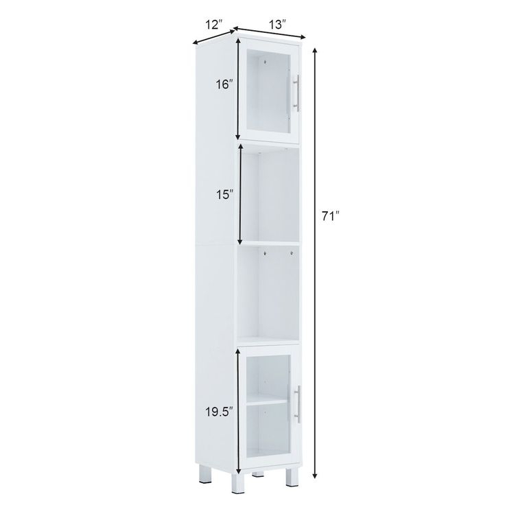 Costway 71" Bathroom Tall Tower Storage Cabinet Organizer Display ... intended for Costway 71" Bathroom Tall Tower Storage Cabinet Organizer Display Shelves