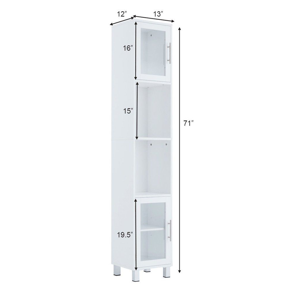 Costway 71" Bathroom Tall Tower Storage Cabinet Organizer Display ... within Costway 71" Bathroom Tall Tower Storage Cabinet Organizer Display Shelves