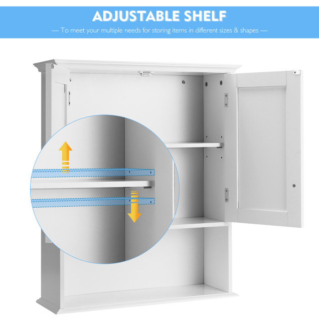 Costway Wall Mount Bathroom Cabinet Storage Organizer Medicine Cabinet ... regarding Costway Wall Mount Bathroom Cabinet Storage Organizer Medicine Cabinet White