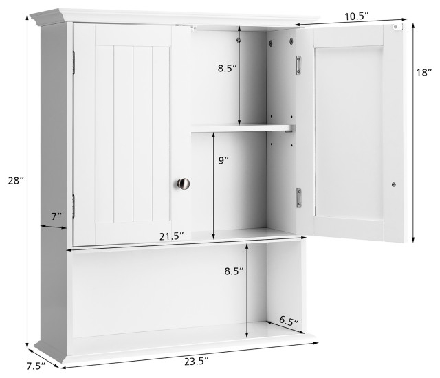 Costway Wall Mount Bathroom Cabinet Storage Organizer Medicine Cabinet ... with Maximizing Space The Ultimate Guide to Costway Wall Mount Bathroom Cabinets