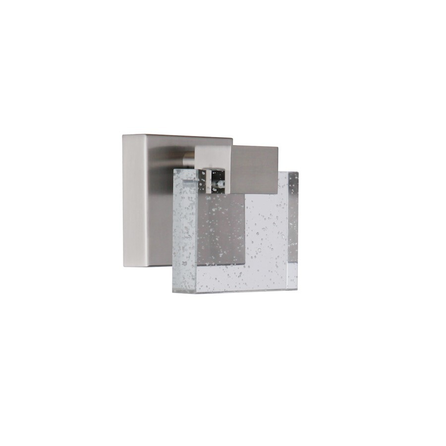 Craftmade Alamere 1Lt Led Vanity, Polished Nickel/Seeded - 15905Bnk-Led ... pertaining to Alamere Led Vanity, Brushed Polished Nickel