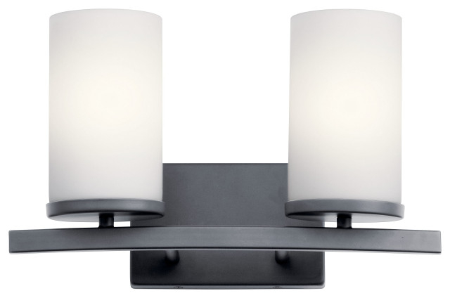 Crosby 2-Light Bathroom Vanity Light In Black, 15.000 - Transitional ... inside Unveiling the Albany 2 Light Bathroom Vanity Light Black A Comprehensive Guide