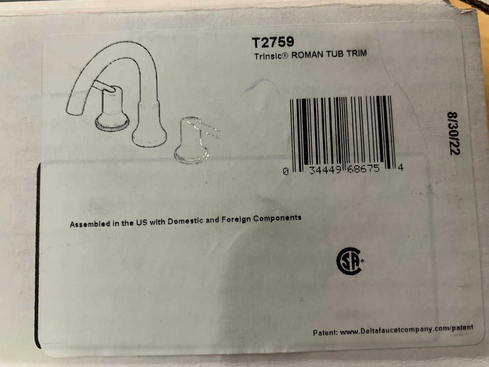 Delta Faucet T2759 Trinsic 3-Hole Roman Tub Trim Chrome For Sale Online ... throughout Caring for Your Delta Trinsic Chrome Finish Long Term Maintenance Tips