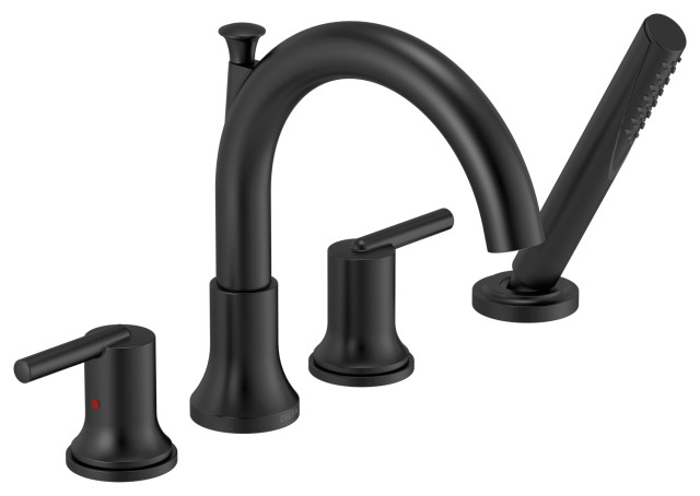 Delta Roman Tub Trim With Hand Shower Matte Black - Transitional ... within Delta Roman Tub Trim With Hand Shower Matte Black