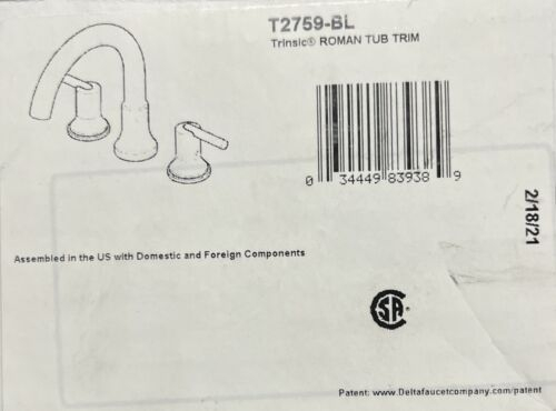 Delta T2759-Bl Trinsic 2-Handle Deck Mount Roman Tub Faucet Trim Kit ... with Caring for Your Delta Trinsic Chrome Finish Long Term Maintenance Tips