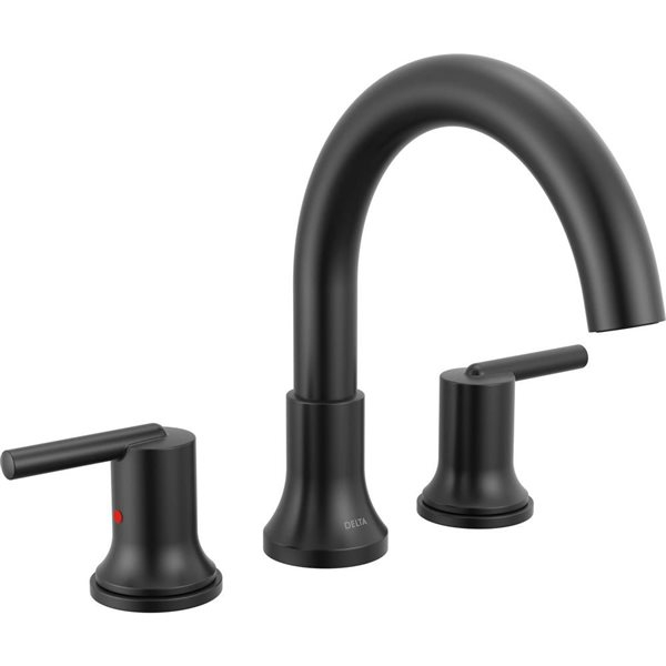Delta Trinsic Black 3-Hole Roman Tub Trim T2759-Bl | Rona with Delta Trinsic Roman Tub Trim, Chrome, T2759