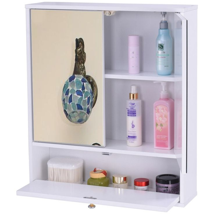 Double Door Wall-Mounted Bathroom Mirrored Medicine Cabinet-White ... in Organize Your Oasis Expert Tips for Utilizing Your Costway Wall Mount Storage