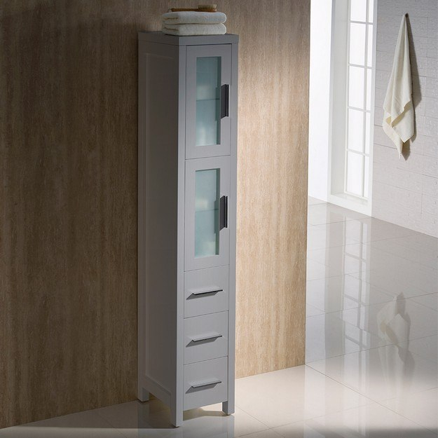 Fresca Fst6212Wh Torino 12 Inch White Bathroom Linen Side Cabinet inside Fresca Torino Bathroom Linen Side Cabinet In White