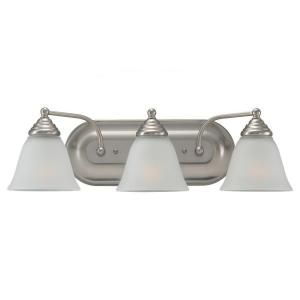 Generation Lighting Albany 3-Light Brushed Nickel Vanity Fixture 44577 ... with regard to Albany 3-Light Black Bath Bar