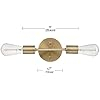 Globe Electric 51736 Alexandria 2-Light Reversable Vanity Light, Matte ... inside Alexandria 2-Light Matte Brass Reversable Vanity Light