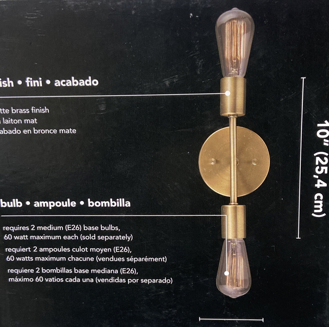 Globe Electric 51736 Alexandria 2-Light Reversable Vanity Light Matte ... within Alexandria 2-Light Matte Brass Reversable Vanity Light