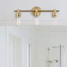 Globe Electric Company Alexandria 5-Piece Matte Brass Bathroom Set ... with Alexandria 5-Piece Matte Brass Bathroom Set With 3-Light Vanity Light