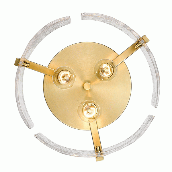 Golden Lighting 3164-Fm Bcb-Hwg Aenon Bcb 3 Light Flush Mount In ... regarding Choosing the Perfect Vanity Light Making Informed Decisions for Your Home
