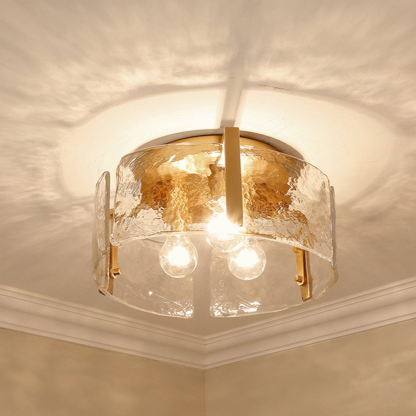 Golden Lighting 3164-Fm Bcb-Hwg Aenon Bcb 3 Light Flush Mount In ... with Choosing the Perfect Vanity Light Making Informed Decisions for Your Home