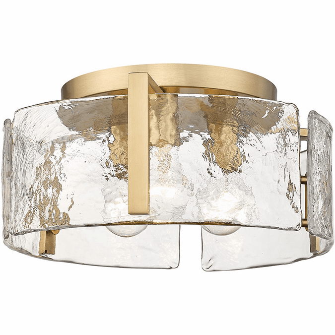 Golden Lighting 3164-Fm Bcb-Hwg Aenon Contemporary Brushed Champagne ... within Aenon 3-Light Vanity Light, Brushed Champagne Bronze With Hammered Water Glass
