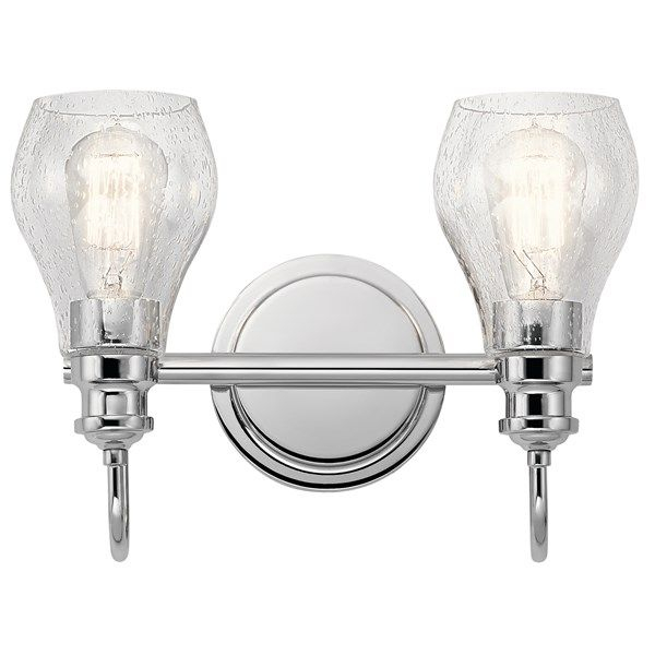 Greenbrierâ„¢ 2 Light Vanity Light Chrome | Kichler Lighting In 2020 ... with Albany 2-Light Vanity Light, Chrome