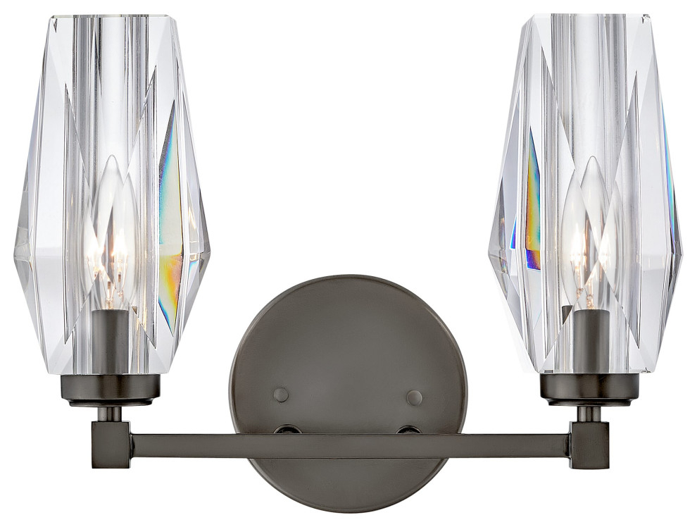 Hinkley Ana 2-Light Bathroom Vanity Light, Black Oxide - Transitional ... in Unveiling the Albany 2 Light Bathroom Vanity Light Black A Comprehensive Guide