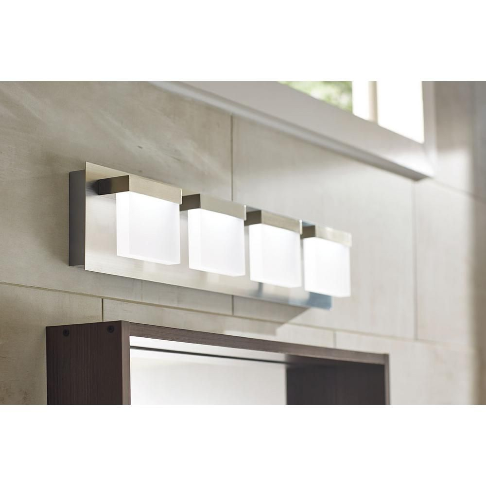 Home Decorators Collection Alberson Collection 4-Light Brushed Nickel ... with Creating Ambiance with Light Mastering the Albany 4-Light Bath Bar