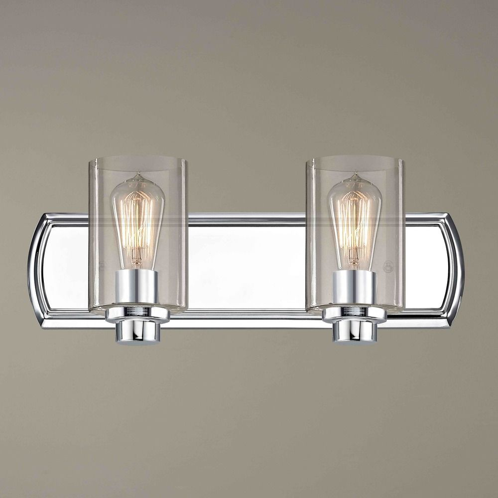 Industrial 2-Light Vanity Light In Chrome | 1202-26 Gl1040C ... for Beyond the Bulb Exploring Design and Functionality of the Albany Chrome Vanity Light