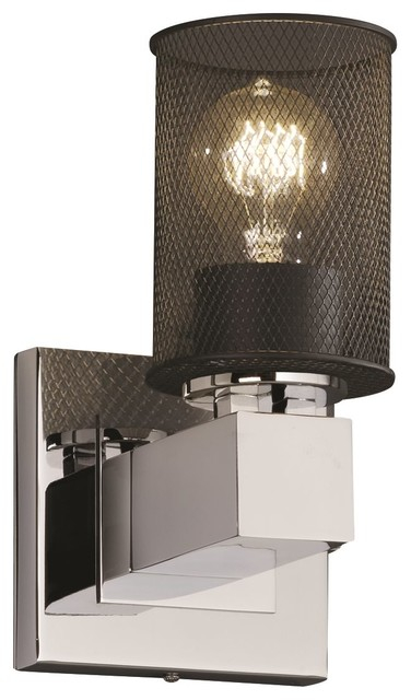 Justice Designs Wire Mesh Aero 1-Lt Wall Sconce (No Arms) - Polished ... within From Classic to Contemporary Exploring Design Options in Chrome Aero Wall Sconces