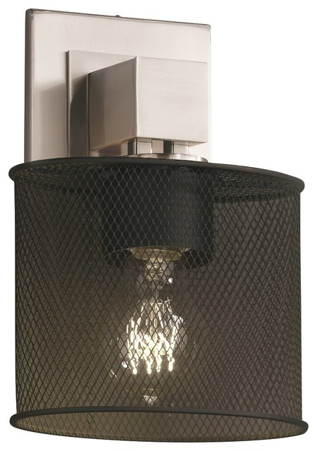 Justice Designs Wire Mesh Aero Ada 1-Lt Wall Sconce (No Arms ... throughout From Classic to Contemporary Exploring Design Options in Chrome Aero Wall Sconces