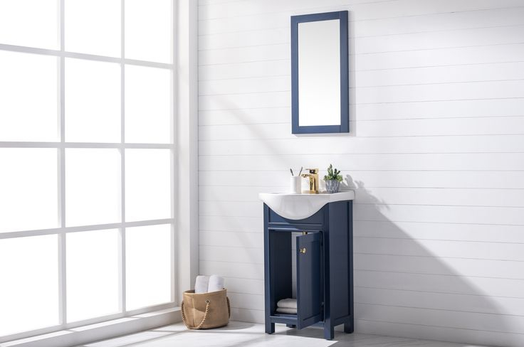 Marian 20" Single Sink Vanity - Blue | Meuble Lavabo, Lavabo, Panneaux ... throughout Marian 20" Single Sink Vanity, Blue