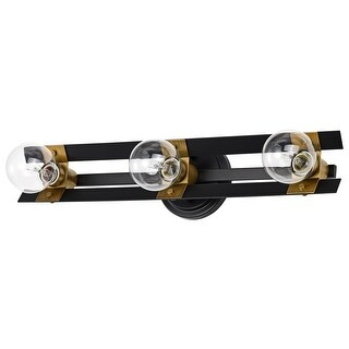 Marsden 3 Light Vanity - Matte Black And Natural Brass Finish - Bed ... in Illuminating Your Home A Deep Dive into Aeneas Wall Sconces