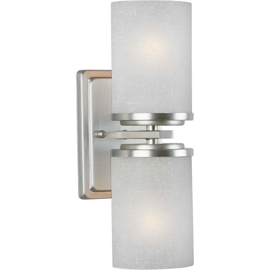 Massto 4.5-In W 2-Light Brushed Nickel Arm Wall Sconce At Lowes.com within Choosing the Right Lighting How the Alexus 4 Light Sconce Enhances Any Room