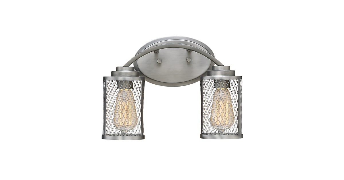 Millennium Lighting 3272-Bpw Akron 2 Light 13" Wide Vanity | Build.com throughout Akron 2 Light Vanity Satin Nickel And Matte White