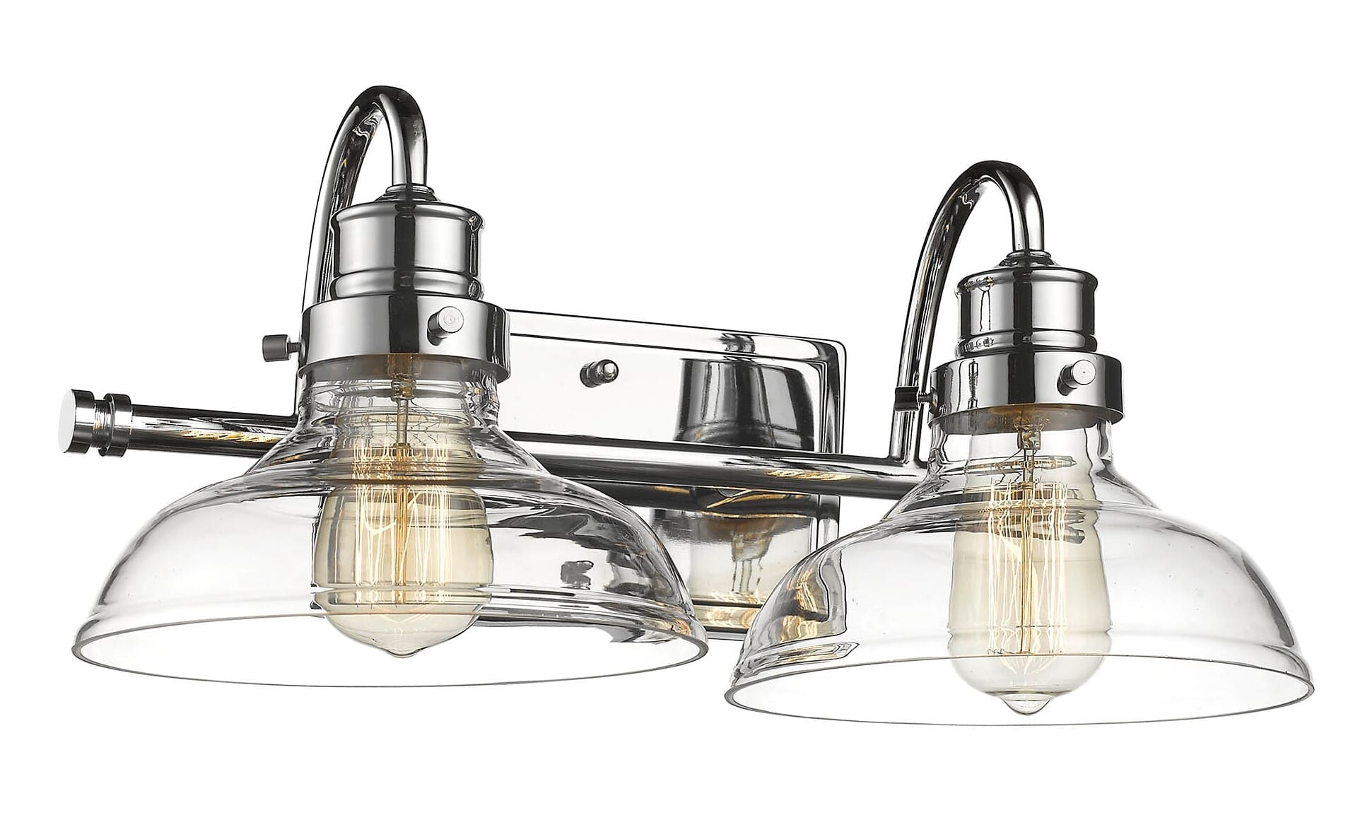 Millennium Restoration 2-Light Bathroom Vanity Light In Chrome Polish ... pertaining to Albany 2-Light Vanity Light, Chrome