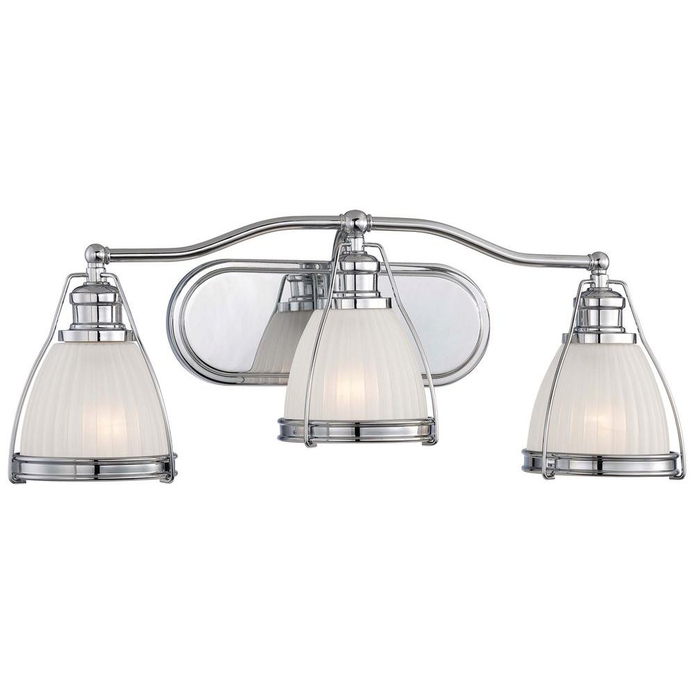 Minka Lavery 3-Light Chrome Bath Vanity Light-5793-77 - The Home Depot throughout Polished Chrome vs Other Finishes Making the Best Choice