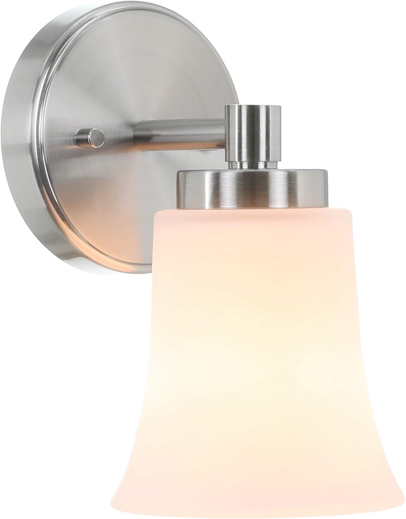 Modern 1 Light Bathroom Vanity Light Fixture With Clear Seeded Glass ... intended for Polished Nickel Perfection Understanding the Allure of Bathroom Vanity Lighting