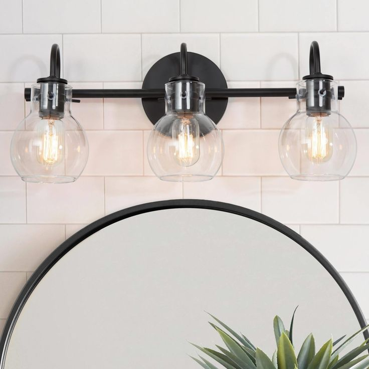 Olia Modern Black 3-Light Bathroom Vanity Lights Wall Sconces - On Sale ... regarding Ali 1 Light Bathroom Vanity Light, Black