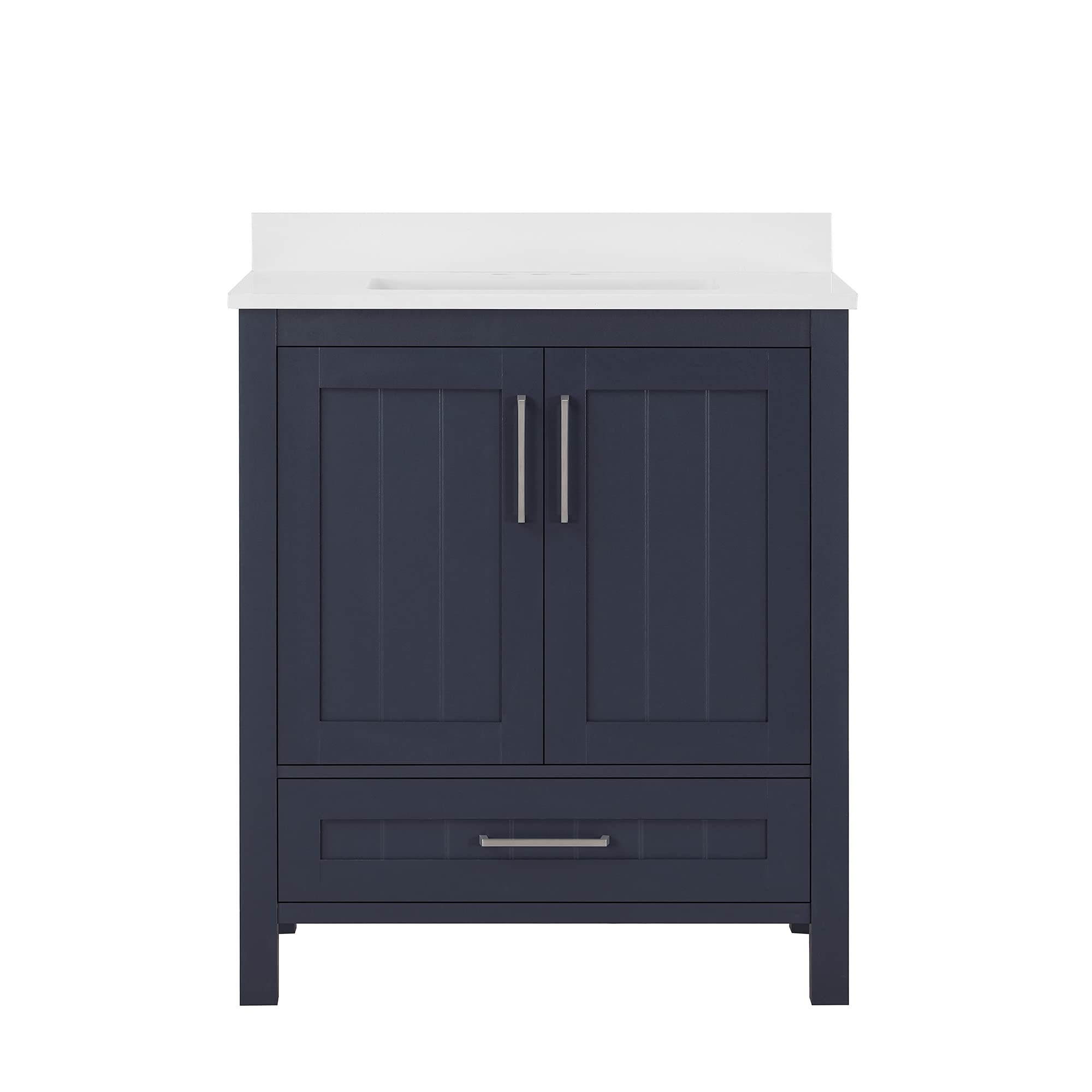 Ove Decors Kansas 30 In. Single Sink Bathroom Cultured Marble ... intended for Ove Decors Kansas 18" Single Sink Vanity With Countertop, Midnight Blue, 30 In.
