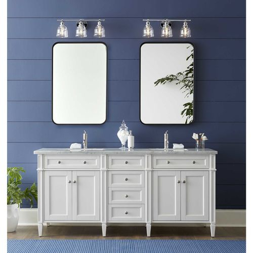 P300375-31M - Progress Lighting P300375-31M - Ambrose Series 3 Light ... regarding Ambrose Collection 21" 3-Light Matte Black Clear Glass Bath Vanity Light