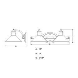 Patriot Lighting® Akron Matte Black 2 Light Vanity Light At Menards® pertaining to How to Choose the Right Light Bulbs for Your Akron Vanity