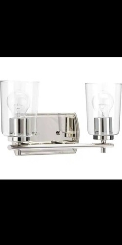 Progress Lighting Adley 2-Light Polished Nickel Clear Glass Bath Vanity ... with Beyond the Glow Exploring Design Elements of Clear Glass Bath Vanity Lights