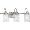Progress Lighting Aiken 3-Light Brushed Nickel Clear Glass Farmhouse ... pertaining to Illuminating Your Space A Deep Dive into the Aiken 4-Light Vanity Light