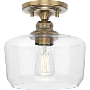 Progress Lighting Aiken 3-Light Vintage Brass Clear Glass Farmhouse ... throughout Aiken 4-Light Clear Glass Vintage Bath Vanity Light, Brushed Nickel