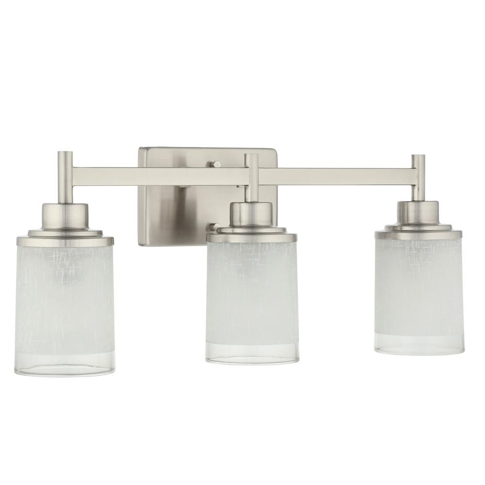 Progress Lighting Alexa Collection 3-Light Brushed Nickel Etched Linen ... with Maximizing Light and Style How to Choose the Right Bathroom Fixture