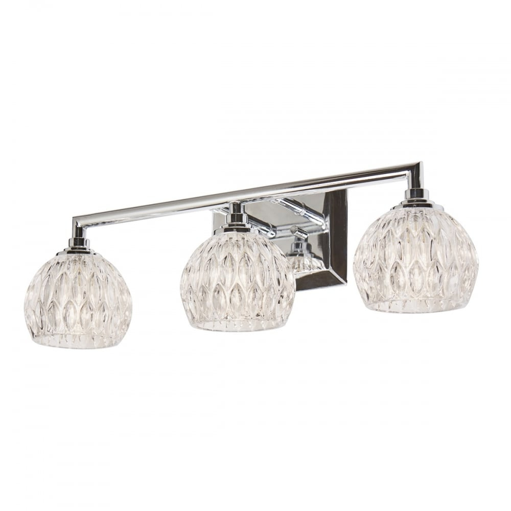 Quoizel Serena Led 3 Light Bathroom Above Mirror Light In Polished ... with regard to Adorn Collection 3-Light Bath Light, Polished Chrome