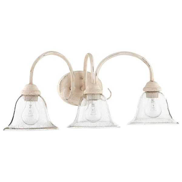 Quorum 5110-3-170 Three Light Vanity, Persian White With Clear/Seeded ... in Alameda 3-Light Vanity Fixture, Persian White